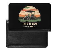 Vintage Golf Cart This is How I Roll Trendy Passport Holder Credit Card Cover Travel Essentials Wallet