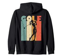 Vintage Golf Club Girls Women Golfing Golfer Design Zip Hoodie