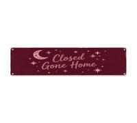Vintage Gone Home Moon Metal Tin Sign
