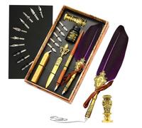 Vintage Goose Pen Set | Vintage Dip Pen Kit | Pen Ink Set Includes Dip, Ink, Replacement Tips, Envelope Tool, Reg