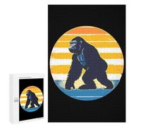 Vintage Gorilla Jigsaw Puzzles for Adults 1000 PCS Wooden Puzzles Unique Puzzle Gifts