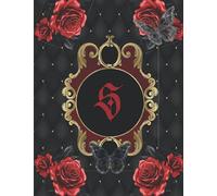 Vintage Goth Monogram Initial Letter S Notebook: 8.5 x 11 - 160 pages Black and Red Vampire Composition Journal or Diary for Home, School, Work College. Great for Planning, Organizing, and Ideas