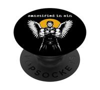 Vintage Gothic Angel Fallen Graffiti Grunge 90s Graphic PopSockets Adhesive PopGrip