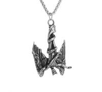 Vintage Gothic Baphomet Goat Pendant Satan Leviathan Cross Demon Lucifer Necklace for Men Punk Knight Jewelry Gifts