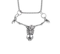 Vintage Gothic Good Friday Skull Pendant Necklace for Men Motorcycle Punk Rock Jewelry Gift