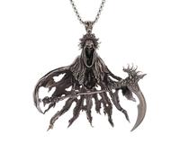 Vintage Gothic Hell Death Death Pendant Skull Devil Necklace Men's Punk Motorcycle Rock Jewelry