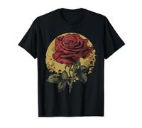 Vintage Gothic Moon Rose Witch Occult Witchcraft T-Shirt