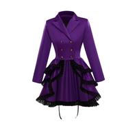 Vintage Gothic Victorian Women‘s Tuxedo Jacket - Steampunk Costume Coat for Cosplay, Halloween Carnival Costume