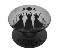 Vintage Gothic Witches Dancing With The Moon Witchy Witch PopSockets Adhesive PopGrip