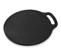 Vintage Gourmet 27cm Cast Iron Baking Stone, Pre-Seasoned Griddle Pan | Heat Resistant, Crispy Crust Results, Oven & Grill Safe, Moisture Absorbing, Square & Rectangle, Round