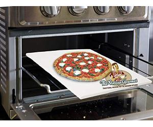 Vintage Gourmet® Cordierite Pizza Classic Baking Stone, (Round, Square & Rectangle) Pizza Paddle Peel, Serving Set 3 Piece (Peel, Cutter & Server) (12 x 15 inch Rectangluar Pizza Stone 15mm Thick)