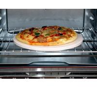 Vintage Gourmet Cordierite Pizza Stone for Oven BBQ (Round 14 Inch (35cm)) | Heat Resistant, Crispy Crust Results, Oven & Grill Safe, Moisture Absorbing, Square & Rectangle, Round