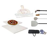Vintage Gourmet ® Professional Pizza Oven Tool Set for Pizza Chef, Paddle, Peel, Rake, Brush, Stone (6pc Professional Pizza Tool Kit)