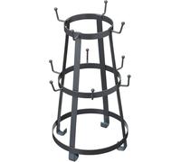 Vintage Gourmet The Mug Tree Holder, Dark Grey, Retro Industrialist Design, Holds 10 Mugs, 34cm H x 21cm W, Non-Slip Base