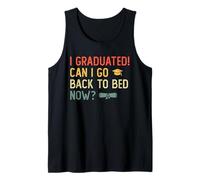 Vintage Graduation 2023 I Graduated Can I Go Back to Bed Now Tank Top