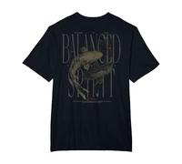 Vintage Graffiti Nishikigoi Fish Backprint Koi Carp T-Shirt, Men's Big and Tall, Black, 2X Tall