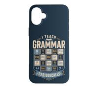 Vintage Grammar Teacher Periodically Classroom Humor Case for iPhone 16 Plus
