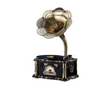 Vintage Gramophone Phonograph - Creative Bluetooth Sound, European Style Nostalgic Ornament, Vinyl Record Player for Living Room