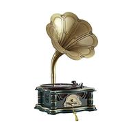 Vintage Gramophone, Retro Phonograph Vinyl Record Players, Bluetooth Audio Turntables, 7"/9"/12" Record Player with FM Stereo Radio and USB Play for Home Decor & Music Entertainment
