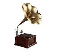 Vintage Gramophone Vinyl Record Player Decorative Loudspeaker Model for Home Photography Props - Retro Stylish Decor Piece
