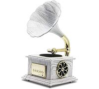 Vintage Gramophone With Brass Horn Reproduction Record Player Loudspeaker Turntable Phonograph kxtmm