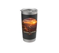 Vintage Grand and Canyon Sunset Road on Trip Design Stainless Steel Insulated Tumbler
