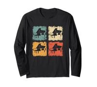 Vintage Grand Piano Graphic for Men, Women, Kids Pianist Long Sleeve T-Shirt