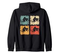 Vintage Grand Piano Graphic For Men, Women, Kids Pianist Zip Hoodie