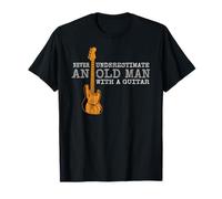 Vintage Granddad Old Man With a Guitar | Father's Day Music T-Shirt