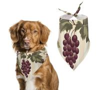 Vintage Grape Vines Stripes Pet Bandana Dogs Triangle Scarf Cats Handkerchief Puppy Costume