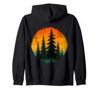 Vintage Graphic Forest Trees Women Men Nature Outdoors Zip Hoodie