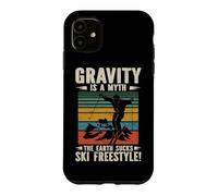 Vintage Gravity Is A Myth The Earth Sucks Ski Freestyle Case for iPhone 11