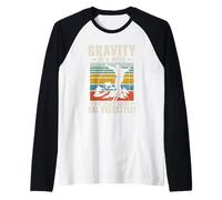 Vintage Gravity is A Myth The Earth Sucks Ski Freestyle Raglan Baseball Tee