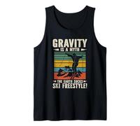 Vintage Gravity is A Myth The Earth Sucks Ski Freestyle Tank Top
