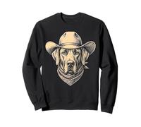 Vintage Great Dane Dog Cowboy Hat Bandana Retro Western Sweatshirt