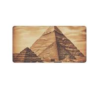 Vintage Great Egyptian Pyramid Desk Pad，Multifunctional Smooth Generic Keyboard Pad，Extended X Large Portable and Washable Desk Mat for PC Gaming, Office & Home Use