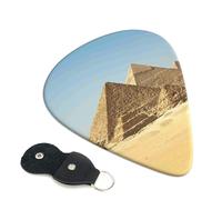 Vintage Great Egyptian Pyramid Guitar Picks 6-Pack - Pick Set (0.46mm / 0.71mm / 0.96mm) Suitable For Guitar And Ukulele Playing