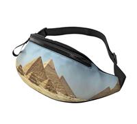 Vintage Great Egyptian Pyramid Outdoor Sports Waist Bag & Casual Chest Pack, Adjustable Unisex Fanny Pack for Hiking/Running/Cycling