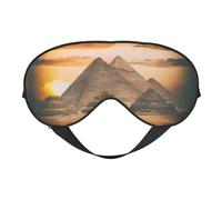 Vintage Great Egyptian Pyramid Print Soft Eye Mask – Elastic Nighttime Shade, Light-Proof Blindfolds for Plane, Yoga, Travel