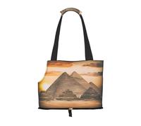 Vintage Great Egyptian Pyramid Printed Pet Shoulder Bag Lightweight Breathable Travel Pet Bag 26 * 34cm Weekend Pet Travel Set