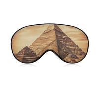 Vintage Great Egyptian Pyramid Sleep Mask, Ultra Soft Eye Mask for Sleeping with Adjustable Strap, Comfortable Lightweight Blindfold Eyeshade, Total Blackout Eye Cover for Night Sleep Travel Office Na