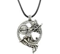 Vintage Greek Mythology Warrior Goddess Necklace for Women Retro Fashion Jewelry Unique Gift for Mythology Lovers and History Enthusiasts Elegant Handmade Pendant Necklace