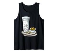 Vintage Greek Ouzo Drink and Olives Tank Top