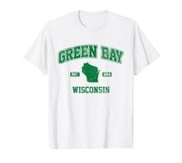 Vintage Green Bay Wisconsin Est 1854 Retro State Design Value Graphic T-Shirt, Men, White, S