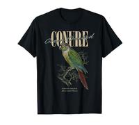 Vintage Green-Cheeked Conure Bird Watching Art Love Birds T-Shirt