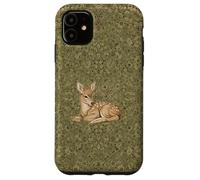 Vintage Green Deer Retro Fawn Woodland Botanical Art Case for iPhone 11