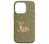 Vintage Green Deer Retro Fawn Woodland Botanical Art Case for iPhone 13 Pro