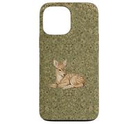 Vintage Green Deer Retro Fawn Woodland Botanical Art Case for iPhone 13 Pro Max