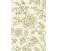 Vintage Green Floral Pattern- Toile Inspired Botanical Print: 6"x9" Hardcover Lined Journal - 100 Pages for Creative Ideas, Goals, and Daily Writing
