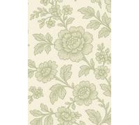 Vintage Green Floral Pattern- Toile Inspired Botanical Print: 6"x9" Paperback Lined Journal - 100 Pages for Creative Ideas, Goals, and Daily Writing